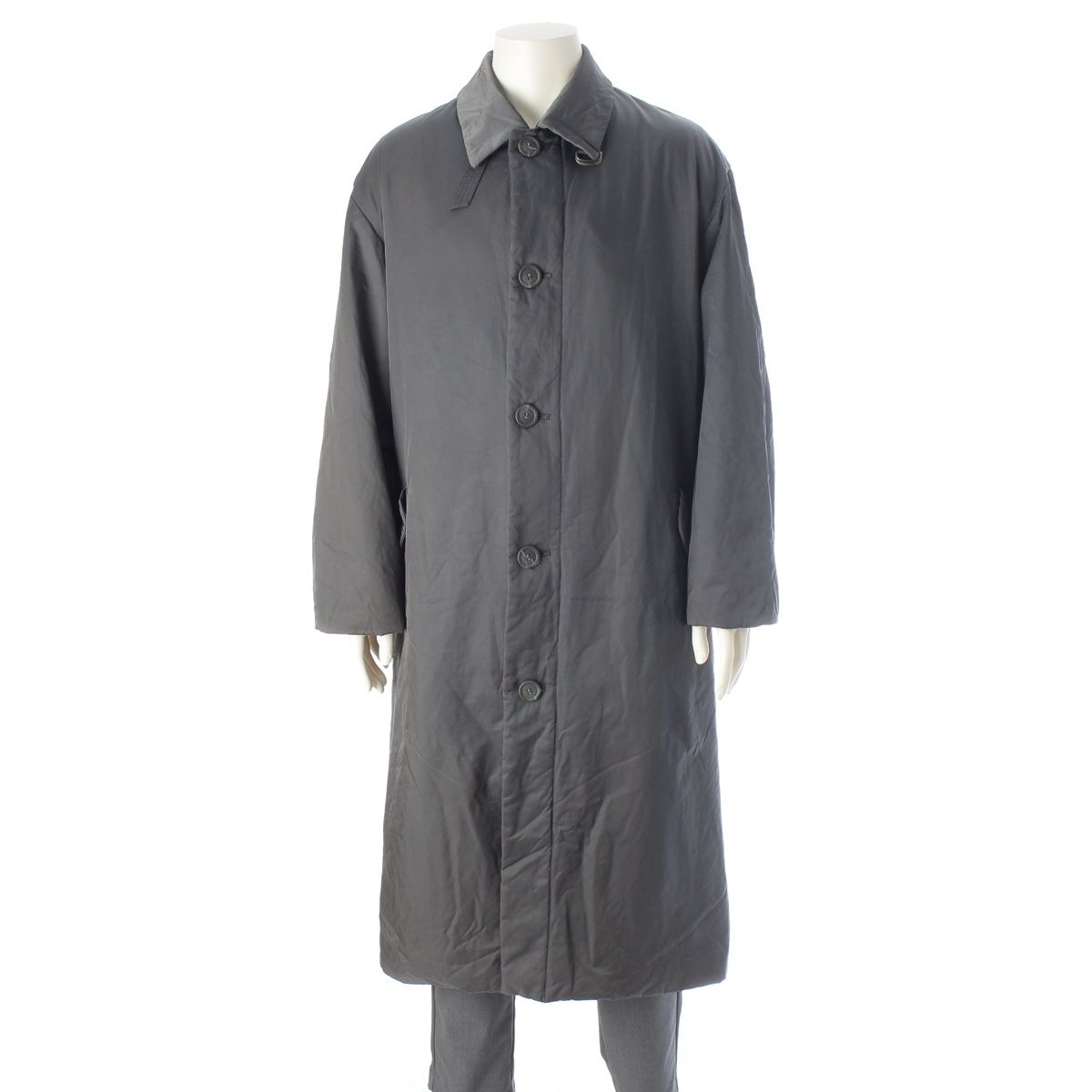 イッセイミヤケ メン 96AW 中綿 ロング コート アウター ME63-FA220 グレー系 L【中古】