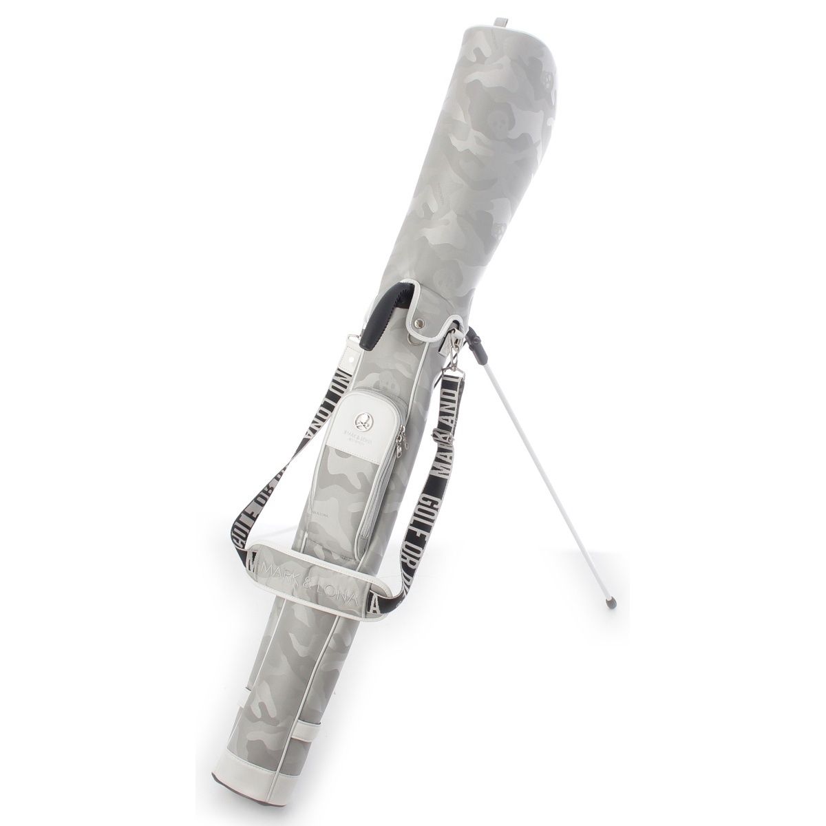 マークアンドロナ ナイロン スタンド式 クラブケース スカルカモ ファッション雑貨 MLS-1C-SC03 ホワイト【中古】