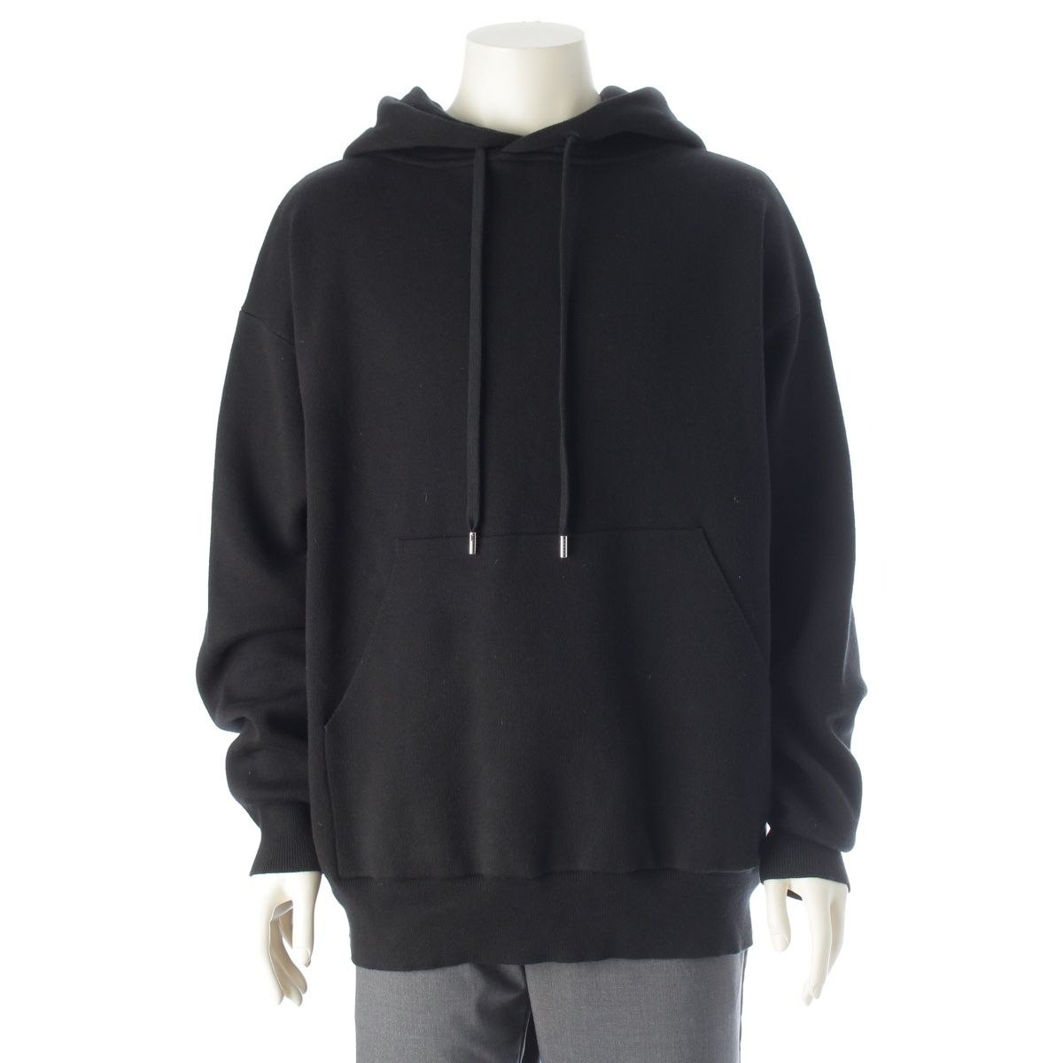 キャバン CABaN コットン カシミヤ プルオーバー パーカー 940015 R-04 ブラック L【中古】