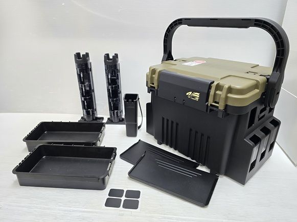 【中古品】 メイホウ 明邦 バーサス ハンドルストッパー タックルボックス VS-7080N グリーンツートン ロッドスタンド/ルアーホルダー ○YR-20035○