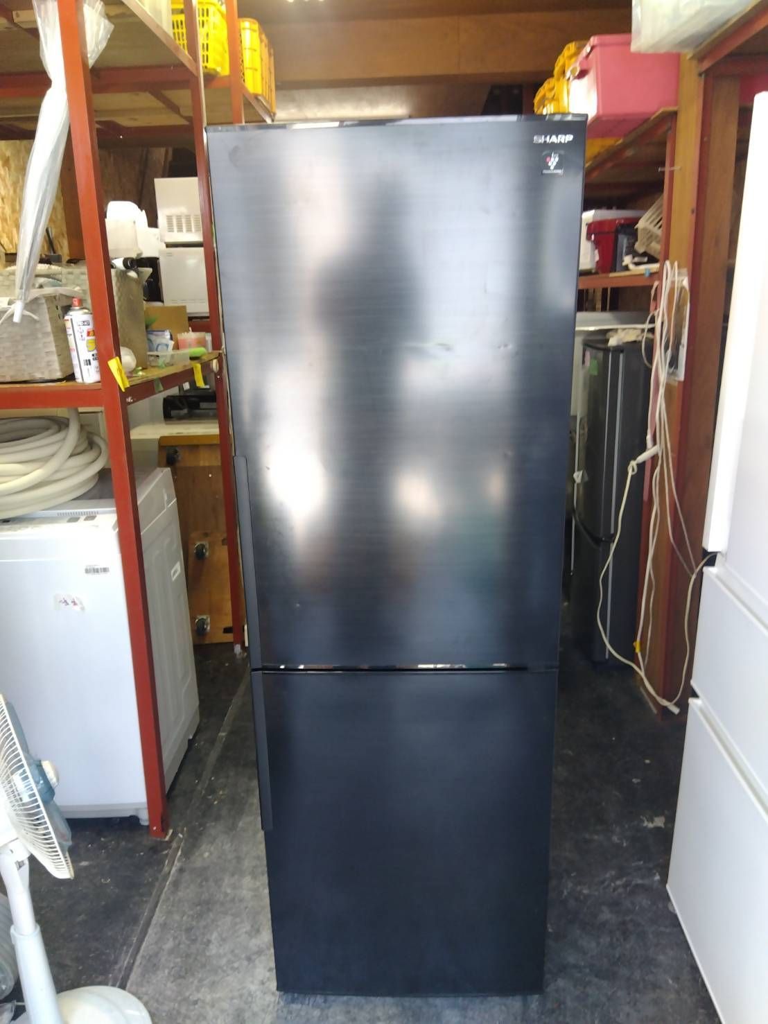 【中古】大阪引取限定 SHARP 冷蔵庫 SJ-AK31G-B ブラック 310L
