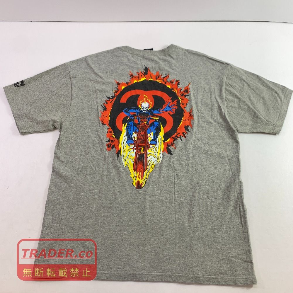 04w6829▽※【中古】ステューシー STUSSY×MARVEL COMICS Ghost Rider T