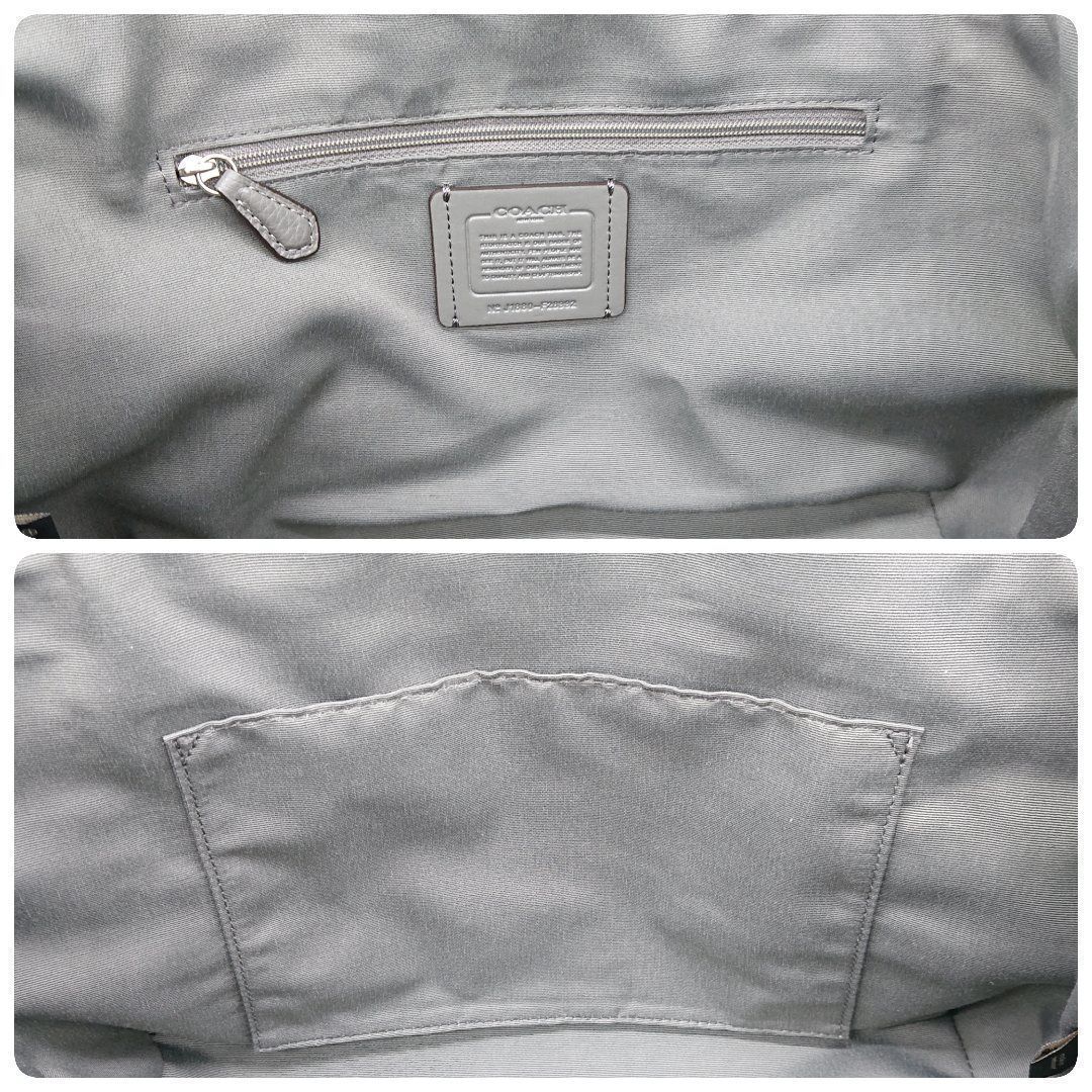 【美品】COACH コーチ ショルダー バッグ 2WAY レキシー ペプルドレザー グレー