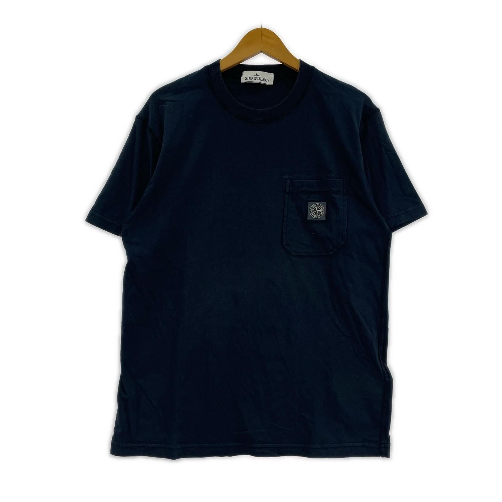 STONE ISLAND　ポケットTシャツ　ネイビー　L