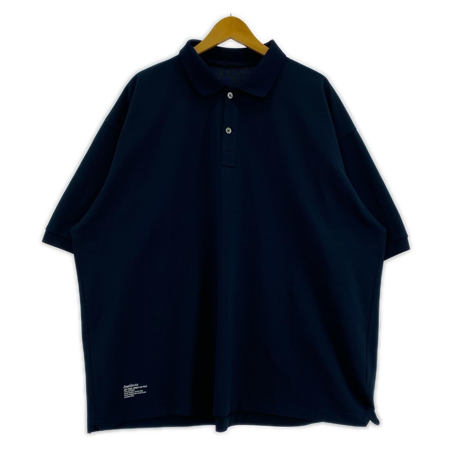 FreshService DRY PIQUE JERSEY S/S POLO ﾎﾟﾛｼｬﾂ ﾈｲﾋﾞｰ L FSC251