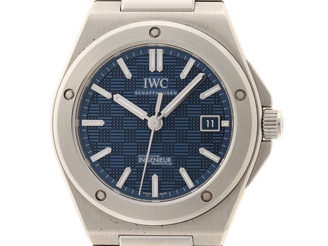 IWC インターナショナルウォッチカンパニー ウォッチ インヂュニア 40 時計 IW328907 腕時計 ステンレス ブルー 自動巻き ブルー文字盤 メンズ【中古】【436】