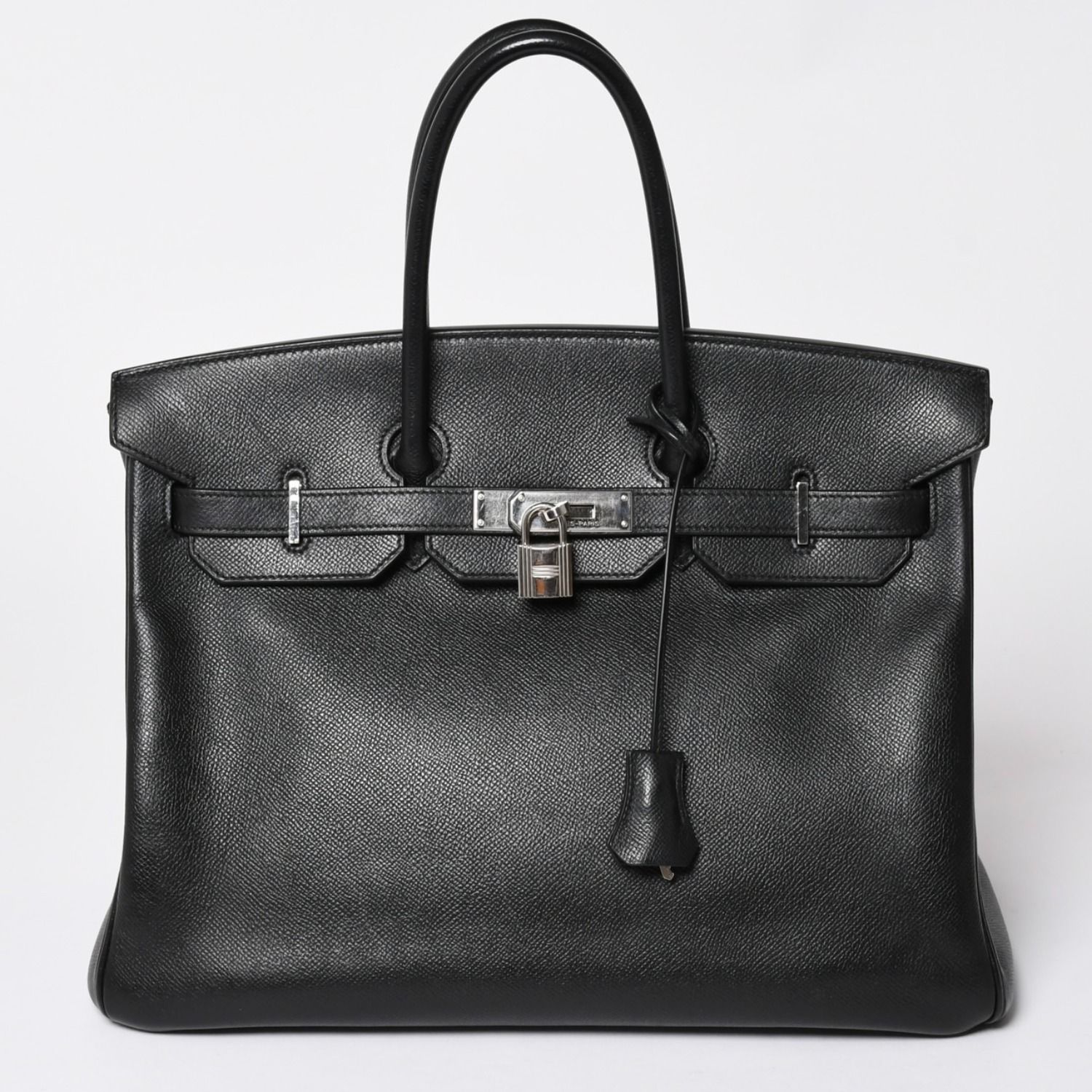 極美品 HERMES エルメス BIRKIN バーキン35 ブラック ゴールド金具 ヴォーエプソン ハンドバッグ □M刻印 中古 4a002717
