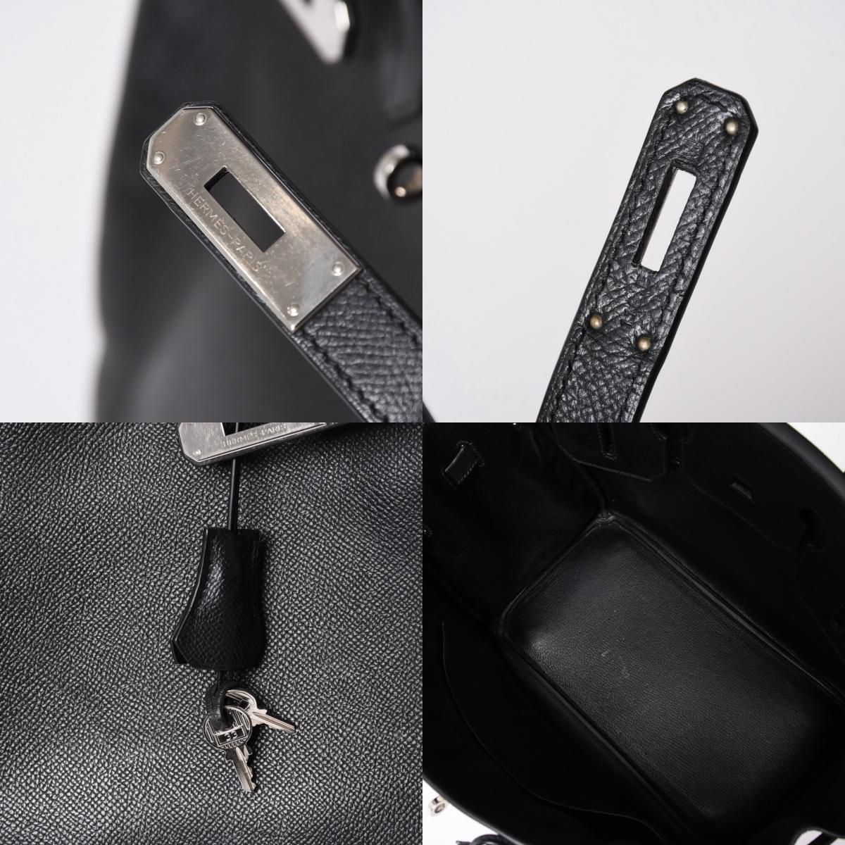 極美品 HERMES エルメス BIRKIN バーキン35 ブラック ゴールド金具 ヴォーエプソン ハンドバッグ □M刻印 中古 4a002717
