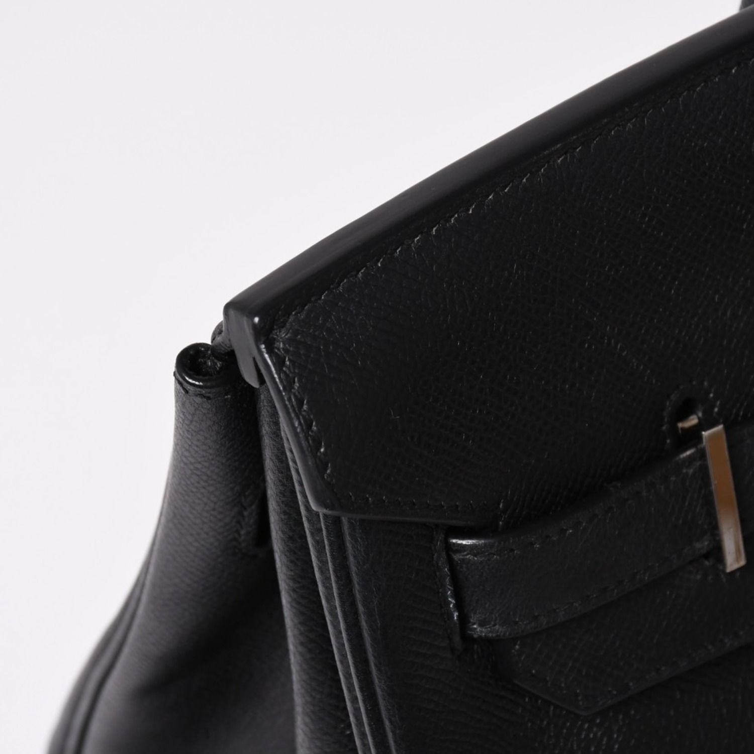 極美品 HERMES エルメス BIRKIN バーキン35 ブラック ゴールド金具 ヴォーエプソン ハンドバッグ □M刻印 中古 4a002717