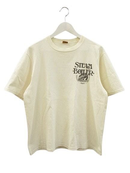 デラックスウエア DELUXEWARE プリント Tシャツ XL アイボリー 半袖 カットソー トップス