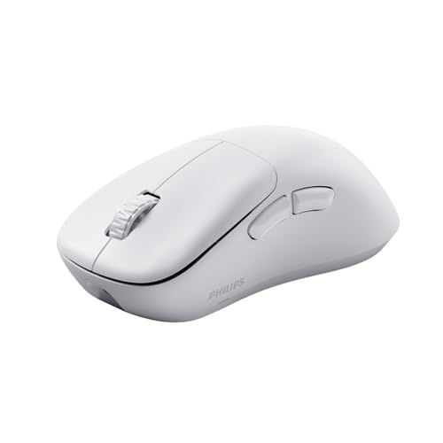 フィリップス ゲーミングマウス 無線 マウス 超軽量 52g 3モード接続 bluetooth/2.4GHz/ USB-C有線 1ms応答速度 12000DPI 6段階調節 ワイヤレス Type-C充電式 6個プログラムボタン エルゴノミクス d45f1c3c