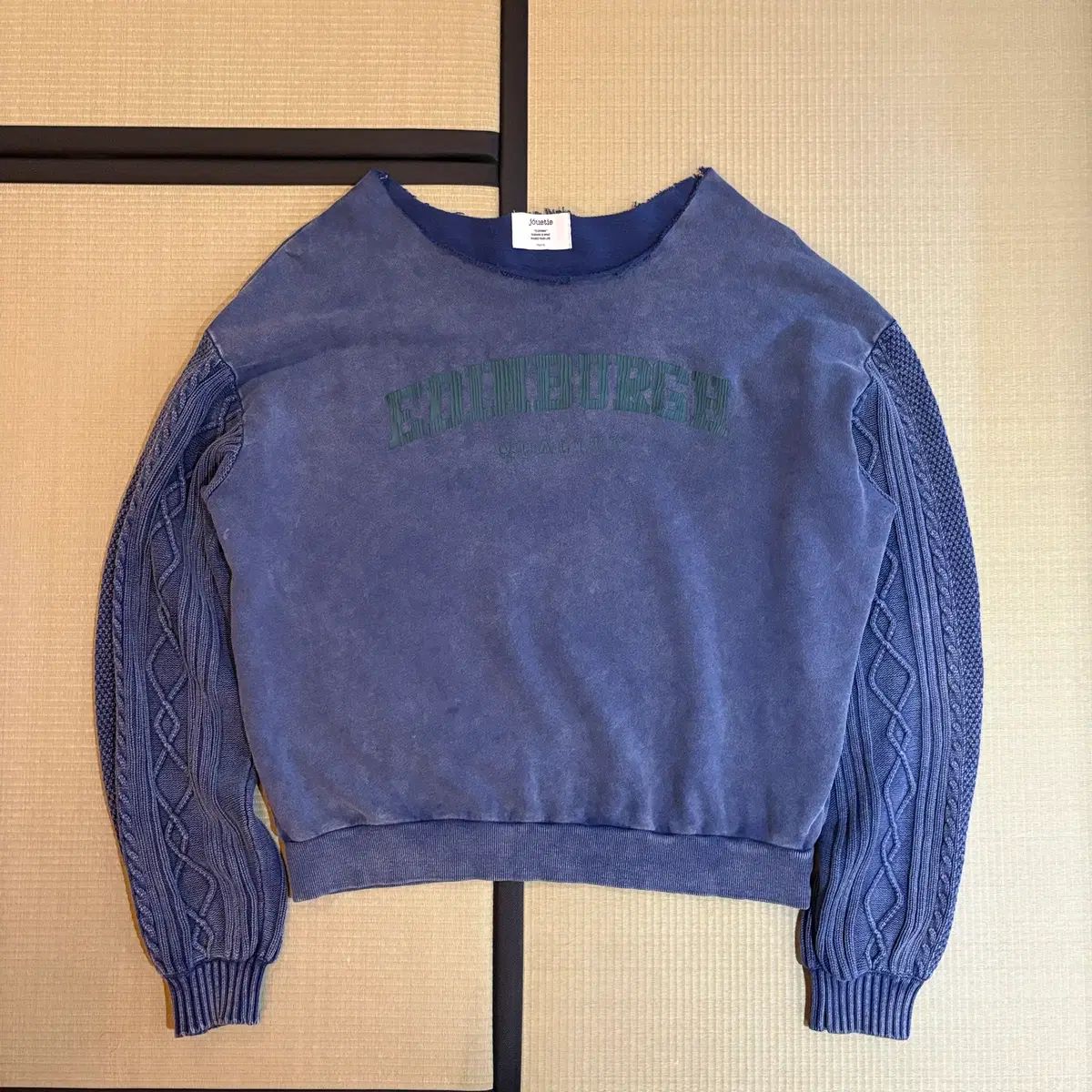 JOUETIE ワイドネック カットオフ スウェットシャツ