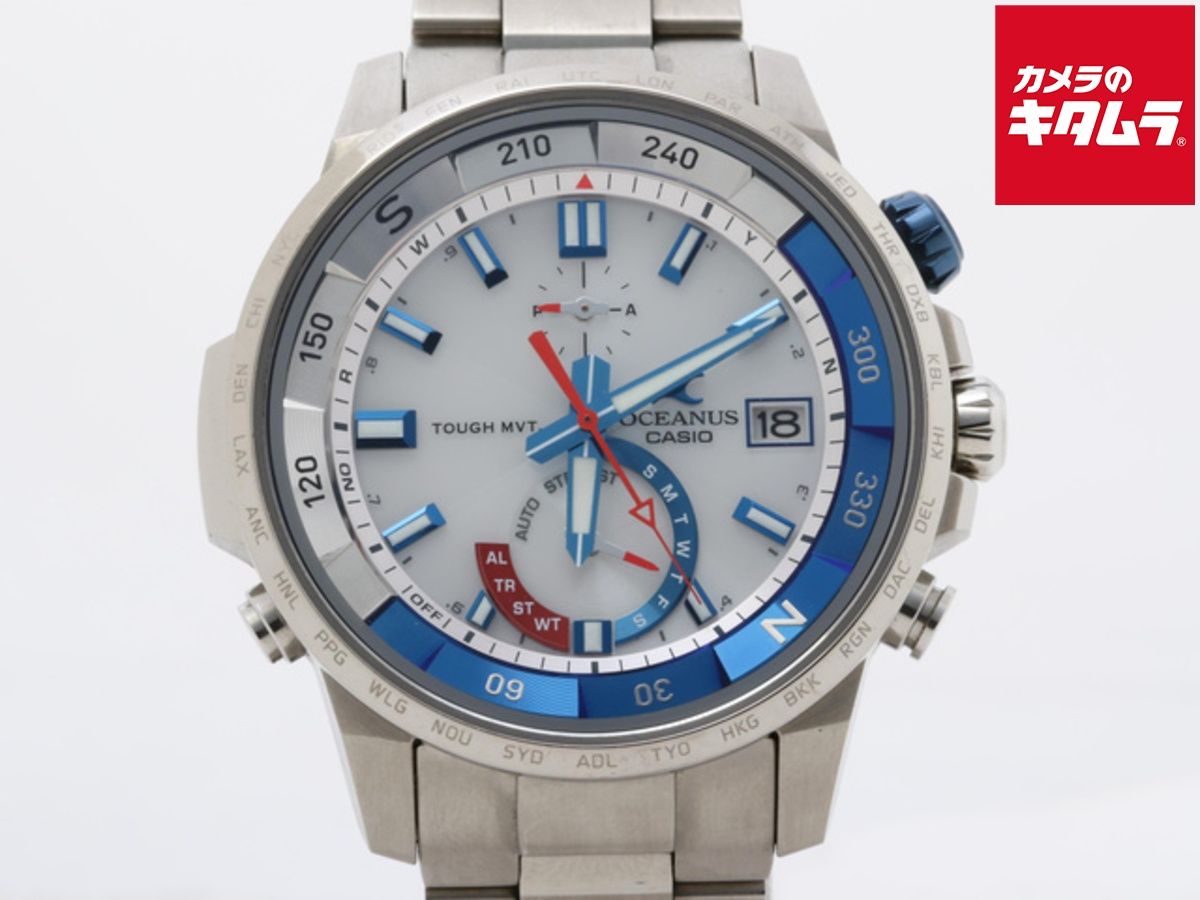 【中古】 【並品】 カシオ オシアナス カシャロ ホワイト OCW-P1000-7AJF チタン