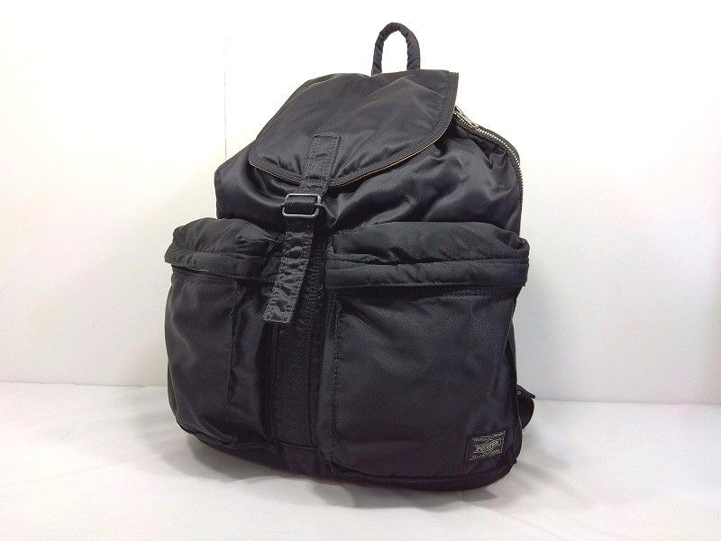 26g-505k 【中古】PORTER ポーター　TANKER タンカー　BACKPACK バックパック　巾着　リュック　622-79312　ブラック