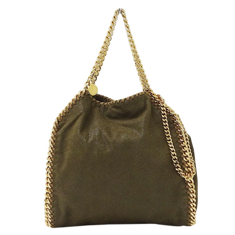 ステラ・マッカートニー Stella McCartney バッグ レディース ブランド ハンドバッグ ショルダーバッグ 2way エコレザー ファラベラ ミニトートバッグ ブラウン カーキ チェーンショルダー おしゃれ 【中古】