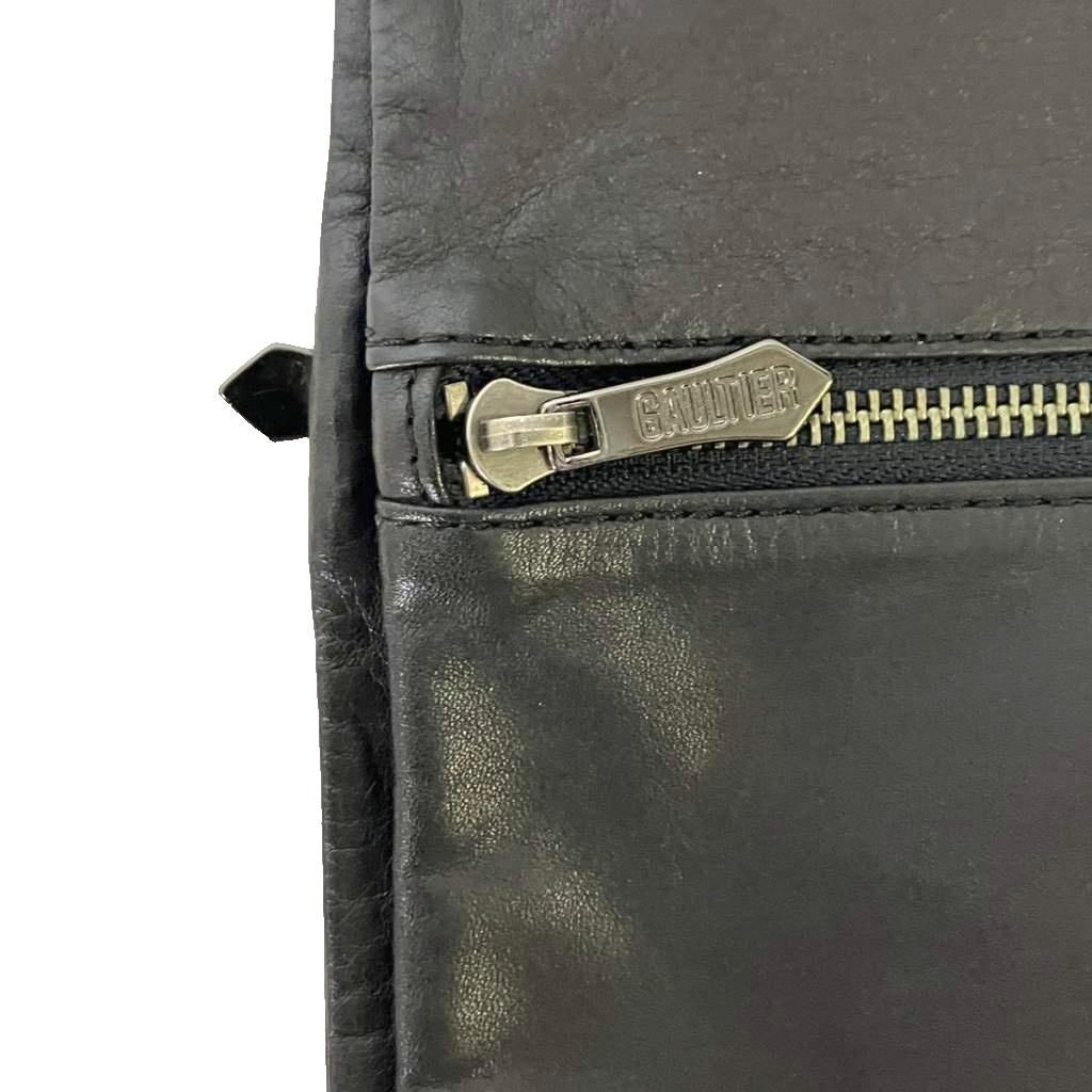 ジャンポールゴルチエ Jean Paul GAULTIER 90sレザーストール マフラー