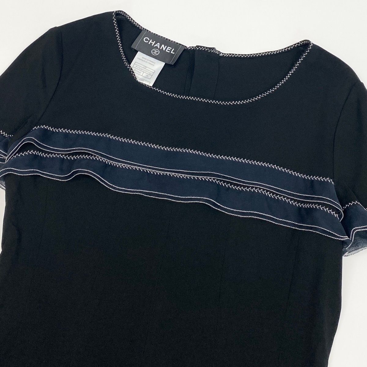 Ce19 CHANEL シャネル 2002年 ショートスリーブ サマーニット