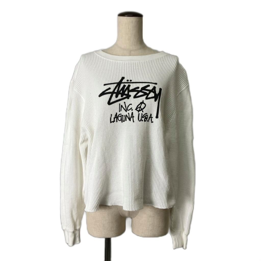 ステューシー STUSSY ワッフルカットソー サーマルカットソー 長袖 S