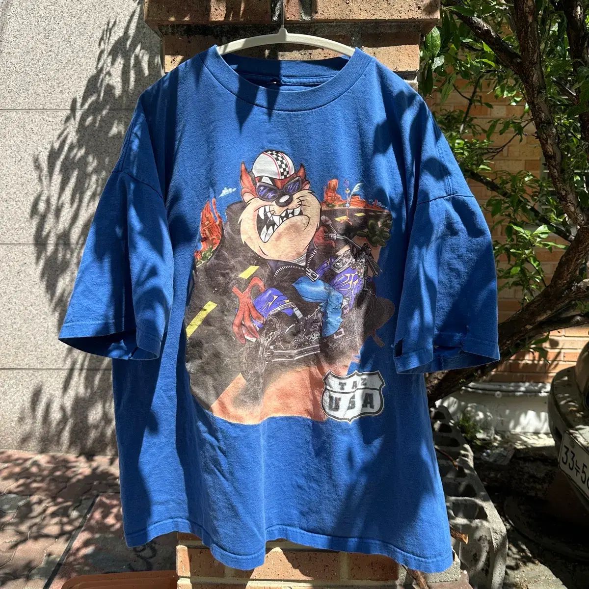 90's ルーニー・テューンズ タズ モーターサイクルTシャツ