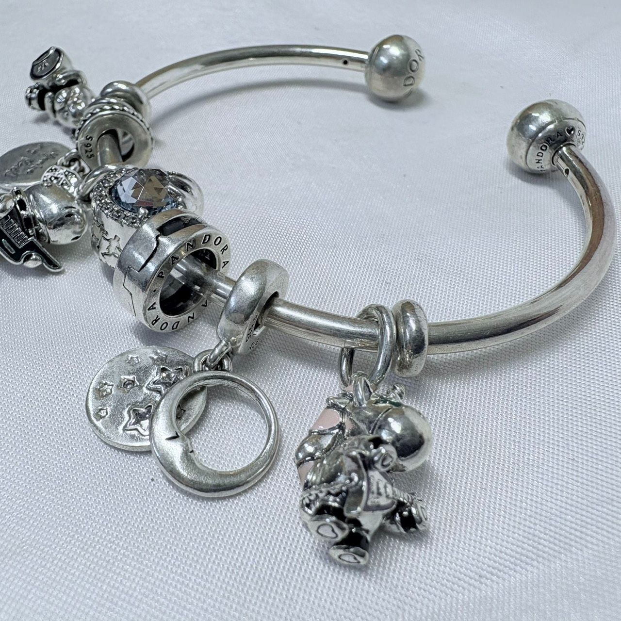 S【ブレス】pandora パンドラ チャーム付きブレス ベアー ユニコーン ダイナソー モチーフ レディースアクセサリー SV925 シルバーアクセサリー