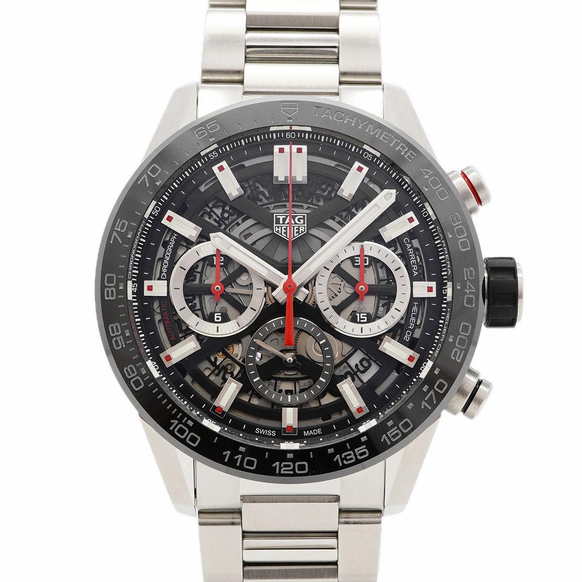 【6wec0223】タグホイヤー カレラ CBG2010 スケルトン文字盤【中古】腕時計 メンズ