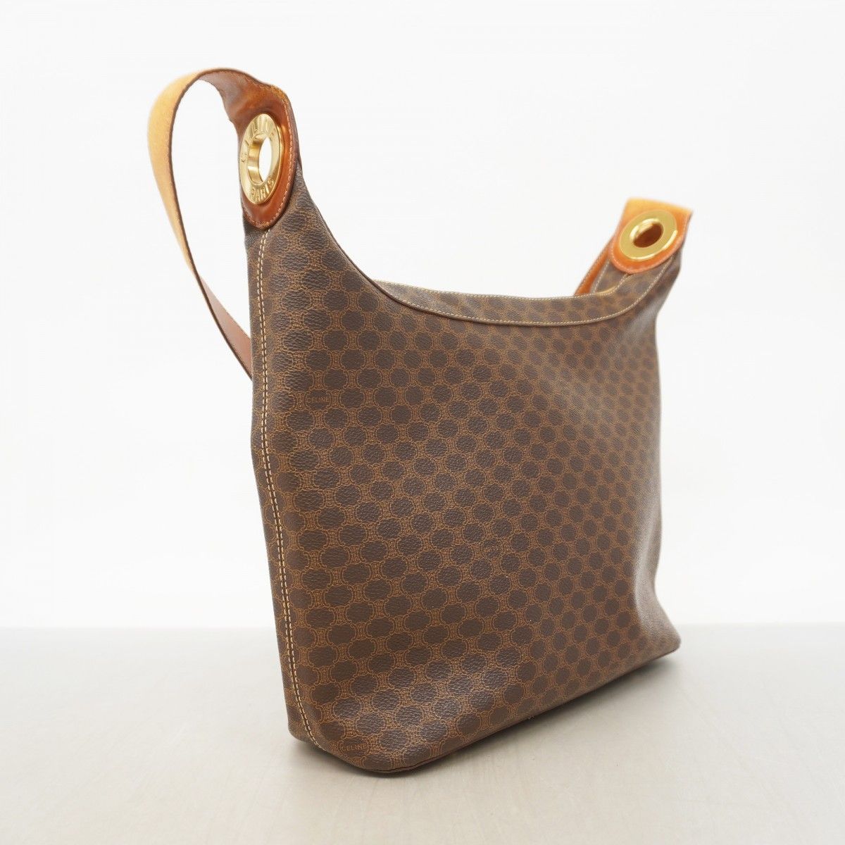 セリーヌ CELINE クラッチバッグ セカンドバッグ マカダム 茶 ブラウン 