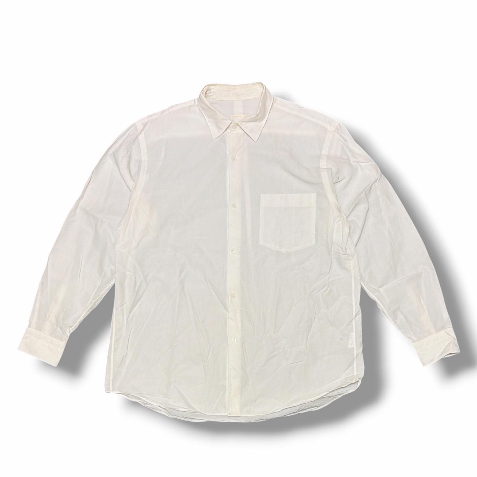COMOLI 20AW 長袖シャツ レギュラーカラーシャツ コモリ S03-02001 ホワイト 2 （13246M）