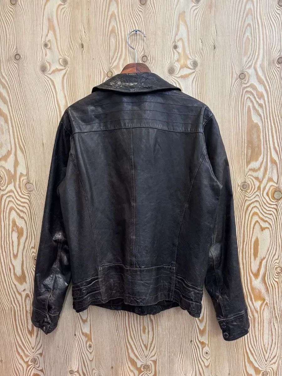 GUESS ハイネック ラムスキン ライダース ジャケット