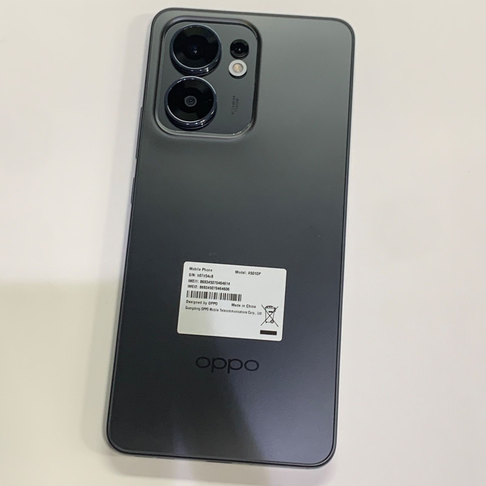【美品】 OPPO Reno13 A Y!mobile 128GB A501OP チャコールグレー 利用制限△