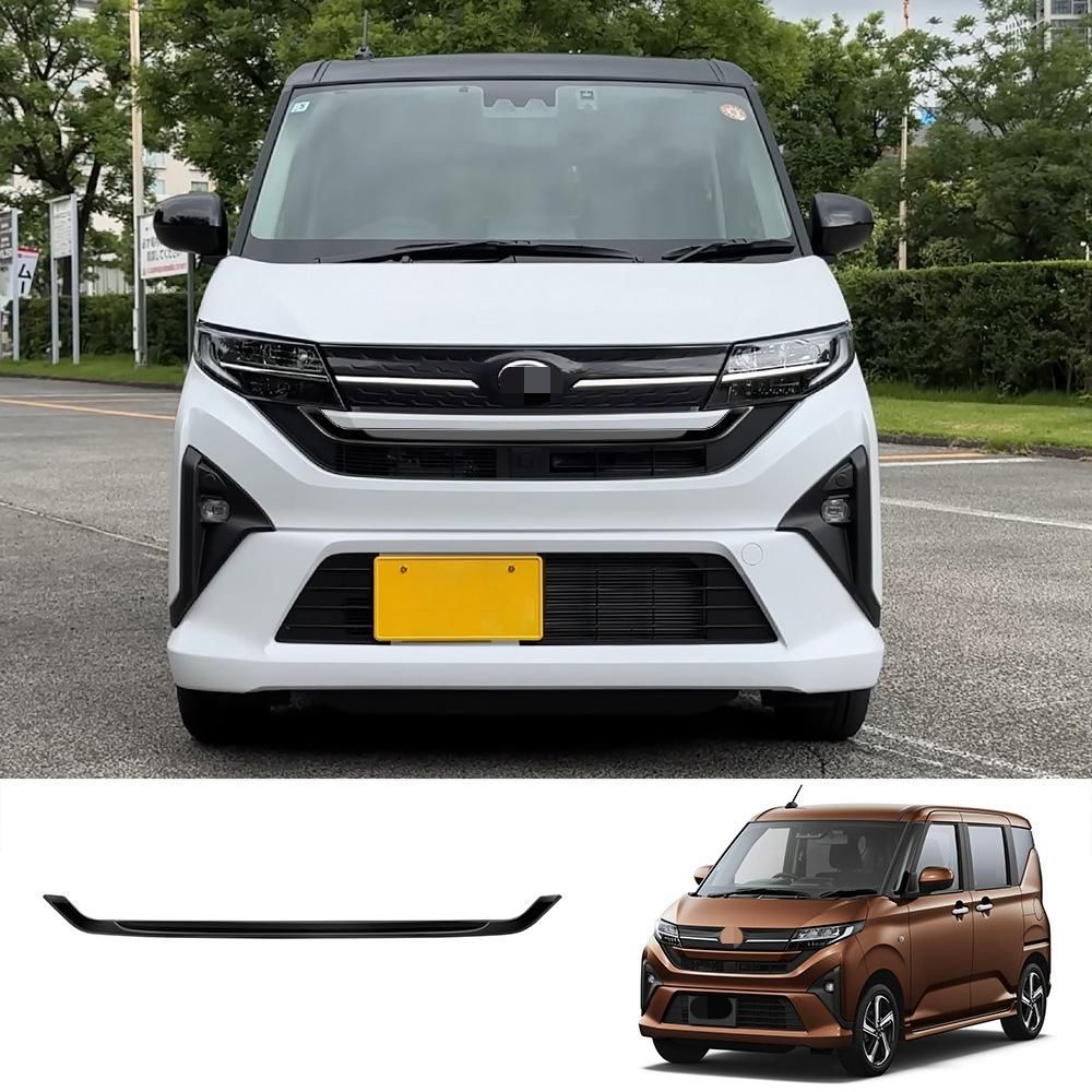 ダイハツ Daihatsu ムーヴ MOVE 2025年モデル用 フロントグリルガーニッシュ 中央グリル装飾トリム 1枚入り ABS製 ピアノブラック メッキ調シルバー 選択可 貼り付け装着 さりげないドレスアップ 傷付き対策 フロントフェイスを上品に演出