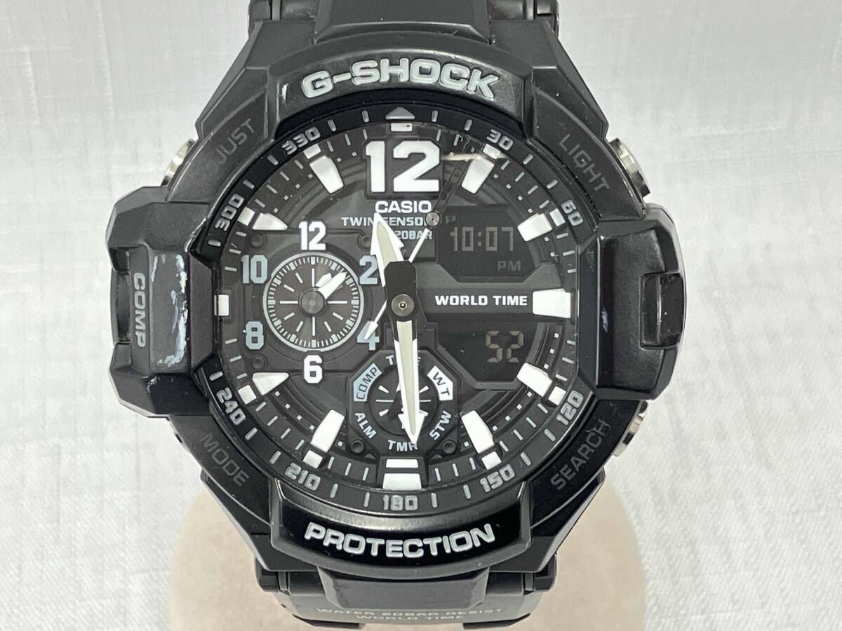 ジャンク CASIO G-SHOCK GA-1100-1AJF メンズ クォーツ 文字盤ブラック
