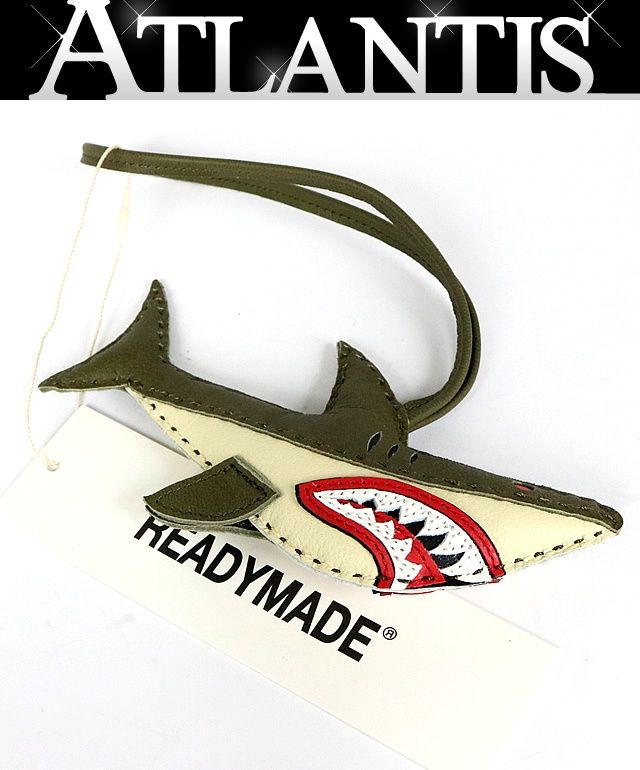 READYMADE 銀座店 レディメイド 新品 SHARK シャーク チャーム ユニセックス カーキ系 102728