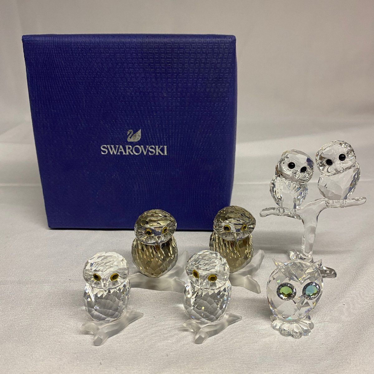 SWAROVSKI スワロフスキー 置物 フクロウ 6体セット クリスタル まとめ