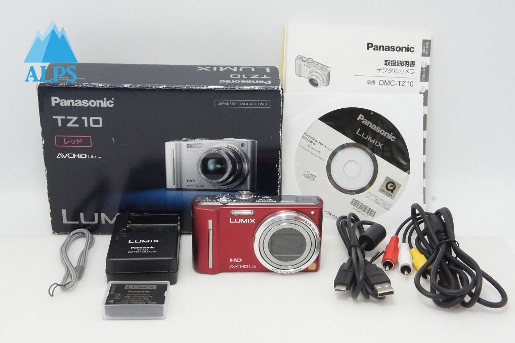 美品 Panasonic パナソニック LUMIX DMC-TZ10 コンパクトデジタルカメラ レッド 元箱付 260508u 6,555円