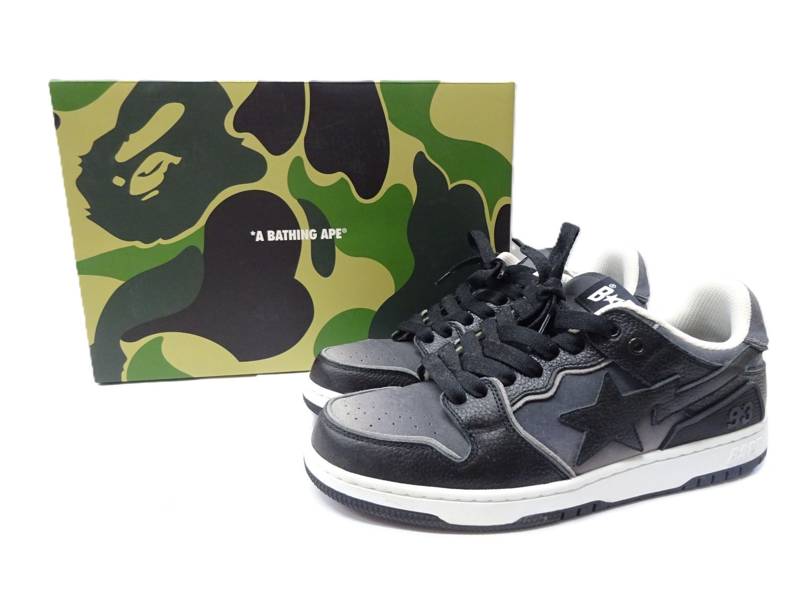 A BATHING APE エイプ SK8 STA ＃4 ブラック スニーカー BAPE 9 27cm