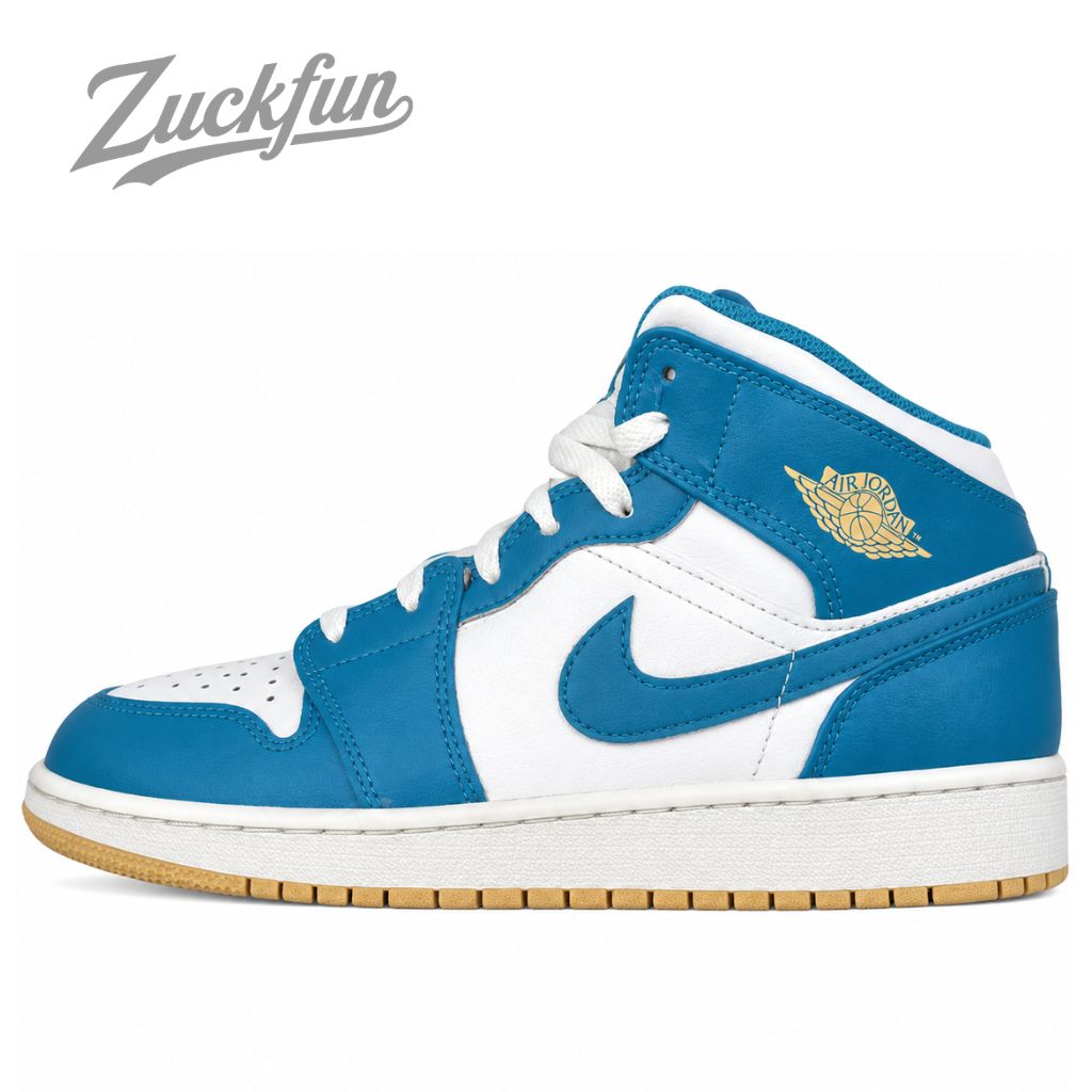 NIKE AIR JORDAN 1 MID AQUA ナイキ エア ジョーダン 1 ミッド カット アクア ホワイト 白 ブルー 24.5cm レディース スニーカー U11454