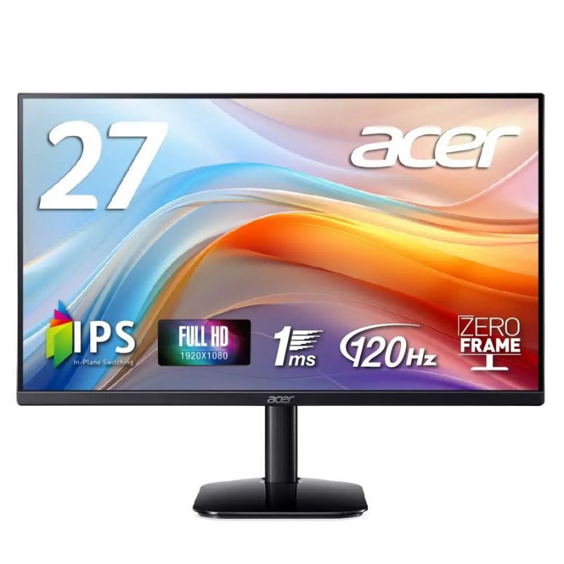 【整備済み品】Acer ( エイサー ) 27型 ワイド モニターKA2 27.0/FHD/IPS/1ms/120Hz/HDMI/VGA/チルト KA272G0bi (PZ024274)