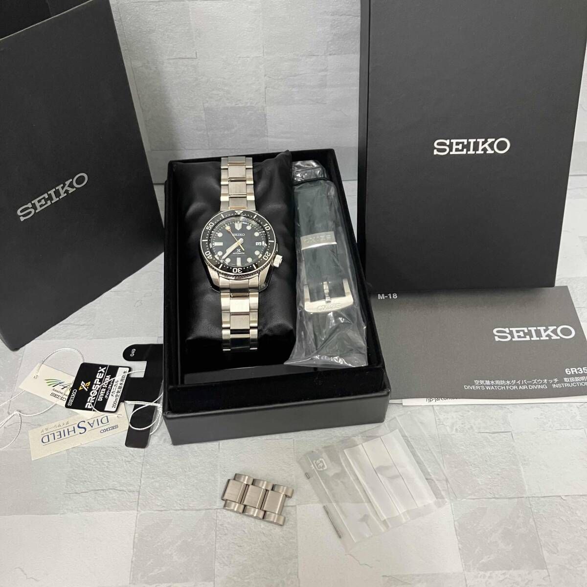SEIKO PROSPEX セイコー プロスペックス 腕時計 6R35-01L0 創業140周年記念モデル グリーン ブラック 箱あり 余り駒あり 替えベルト