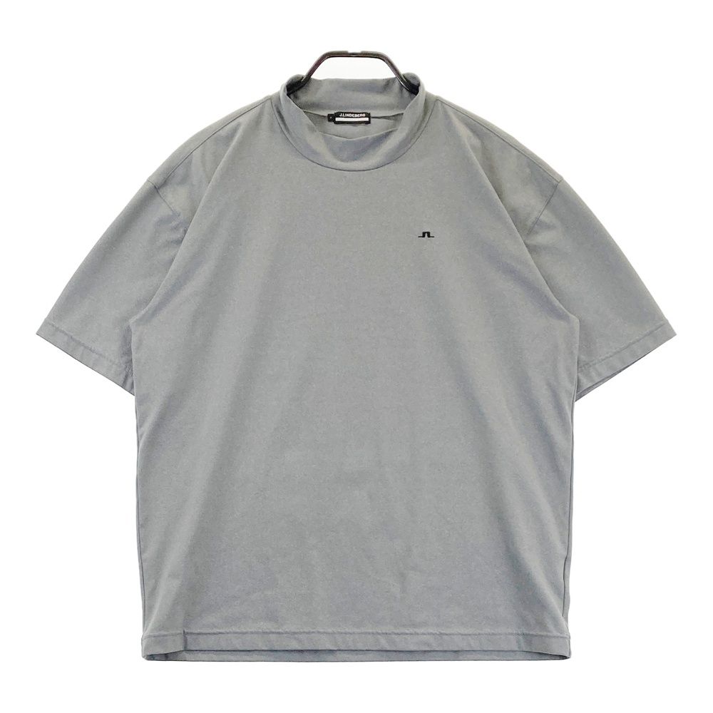 サイズ：L J.LINDEBERG ジェイリンドバーグ 081-24343 モックネック 半袖Tシャツ グレー系 [240101694712] ゴルフウェア メンズ ストスト