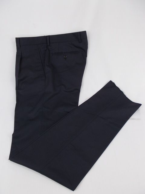 新品 定価2.86万 高級ブランド 英国ブランド 百貨店 特価セール パンツ ズボン トラウザーズ S M L ウエスト 82cm 毛 ウール 100% ネイビー メンズ 春 夏 秋 カジュアル ビジネス ワンタック スリムストレート 603