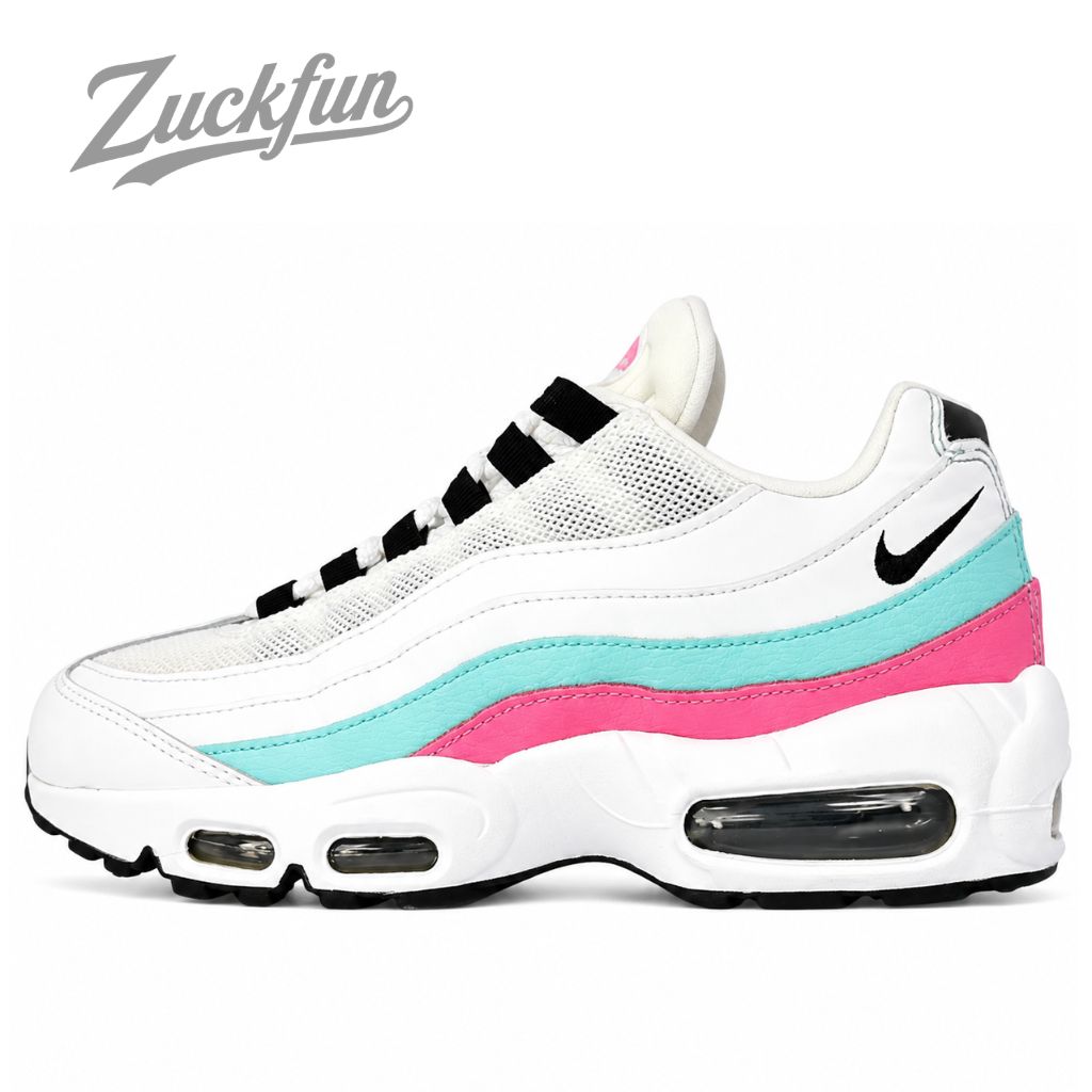 NIKE AIR MAX 95 WHITE BLACK AURORA GREEN PINK BLAST ナイキ エア マックス 95 ホワイト 白 ブラック 黒 グリーン ピンク 23.5cm レディース スニーカー U11235