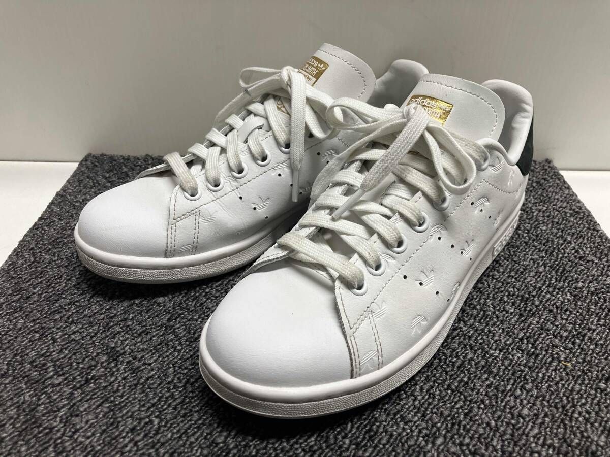 adidas STAN SMITH アディダス スタンスミス レザースニーカー FZ6371 サイズ23.5cm ホワイト ブラック 白 黒