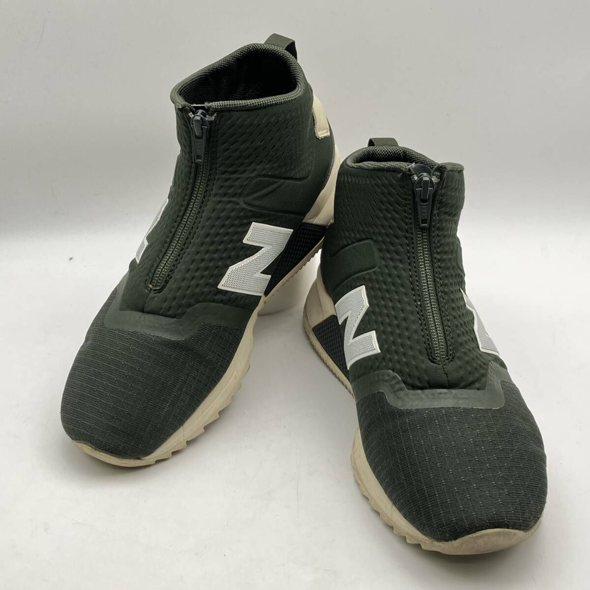New Balance ニューバランス メンズ スニーカー ハイカット フロントジップ グリーン MS247MCB 26cm