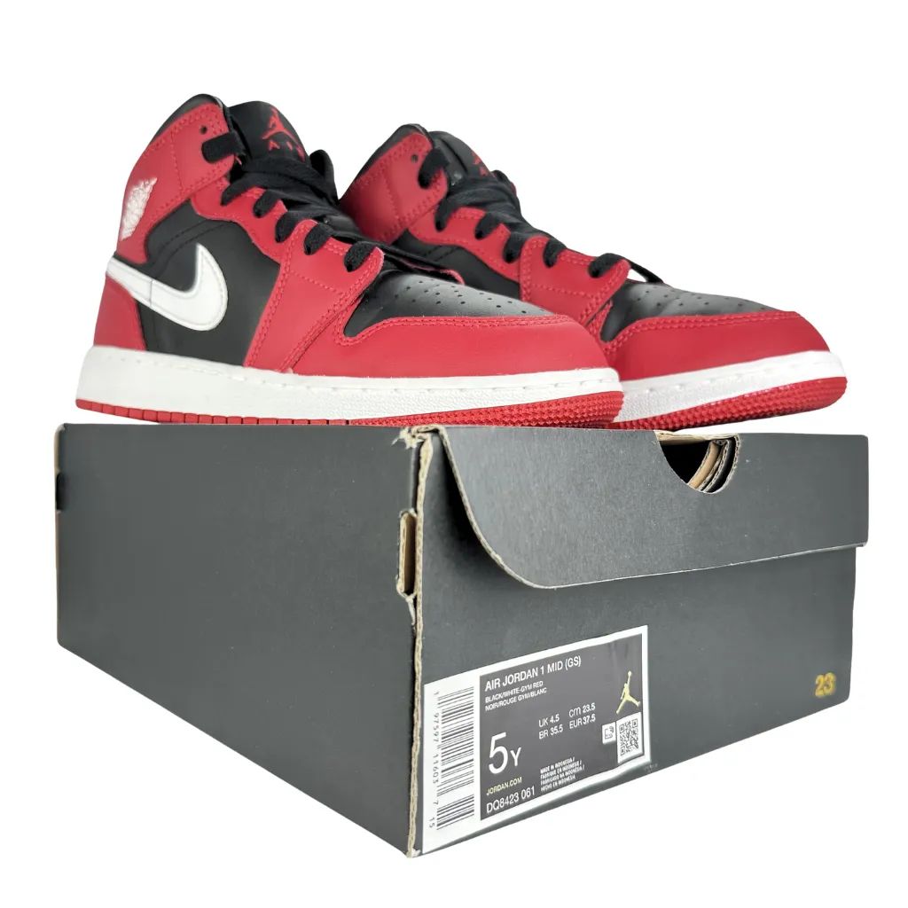 NIKE AIR JORDAN 1 MID BLACK GYM RED WHITE ナイキ エア ジョーダン 1
