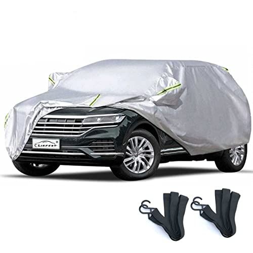 LINFEN 車カバー 210T 防水性アップ ボディカバー カーカバー 自動車カバー 防水防塵防輻射紫外線 黄砂・台風対策 弾力な防風ロープ付き (SUV車XL:510×190×185cm)kk c25f297e