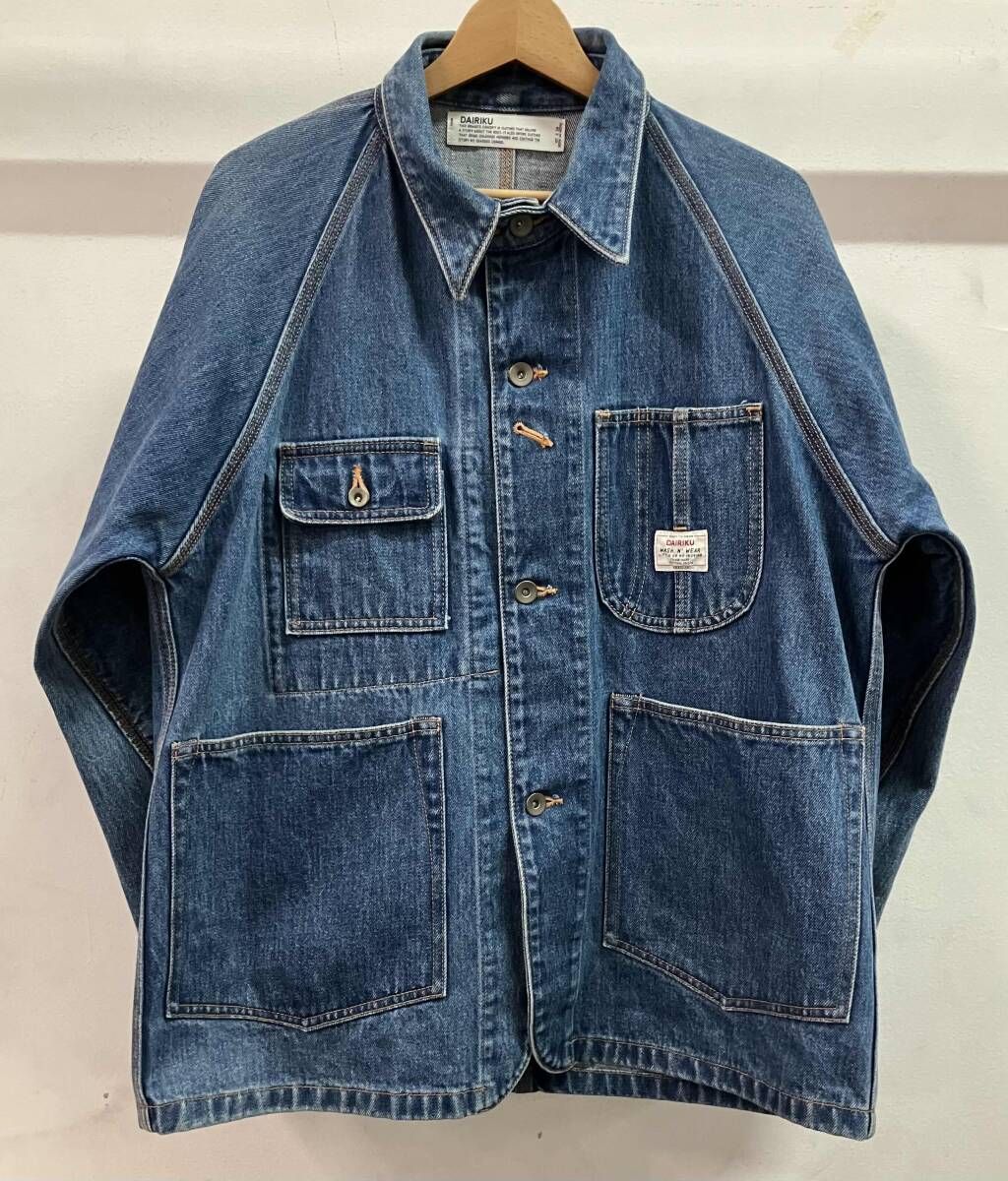 DAIRIKU ダイリク Gジャン(デニムジャケット) カバーオール WASH N WEAR ブルー サイズ85X20 製造地不明 コットン100%