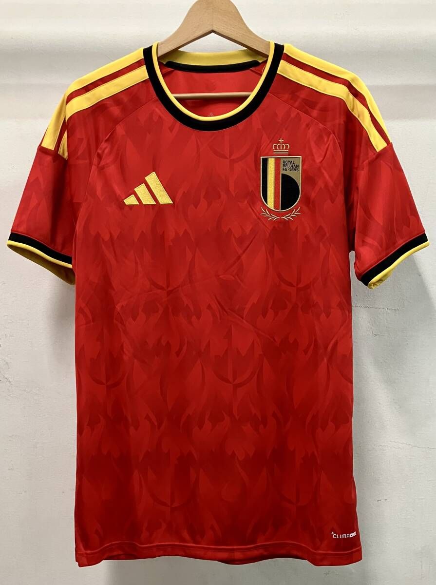 adidas アディダス 半袖TシャツJM8381 2026 ホーム レプリカ ベルギー代表 サイズL レッド ポリエステル100% ベトナム製 スポーツ