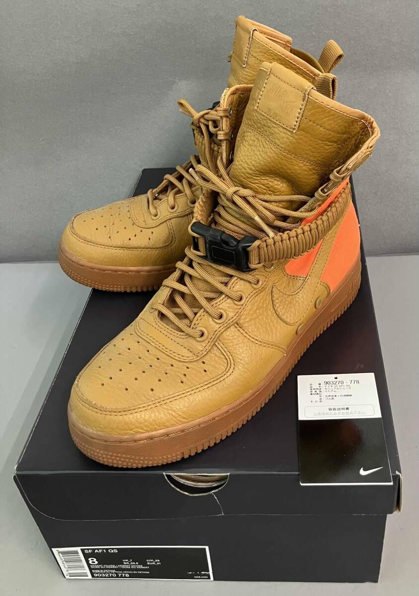 NIKE ナイキ スニーカー 26cm キャメル 903270 778 SF AF1 QS スペシャルフィールド エアフォース 1 デザートオークル 箱付き