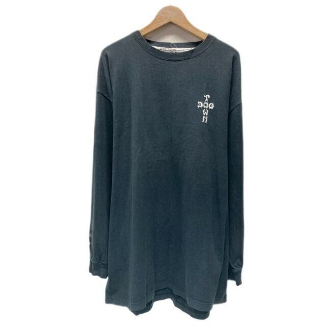 【中古】　DOG TOWN　ロンT　長袖　カットソー　トップス　クルーネック　ロゴT　ワンポイント　ブランドロゴ　刺しゅう　オーバーサイズ　ストリート　古着　/2010