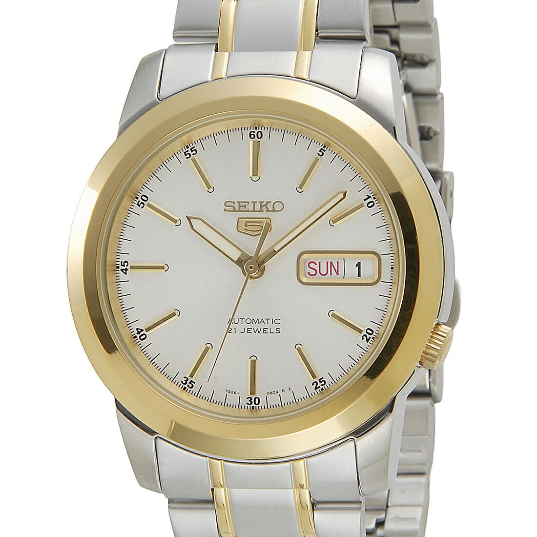 SEIKO セイコー5 メンズ SNKE54K1 自動巻き シルバー×ゴールド 海外モデル